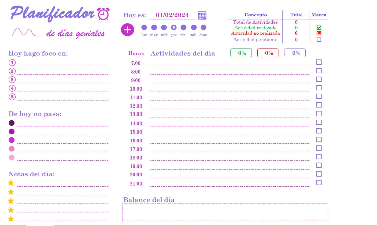 Planificador Diario